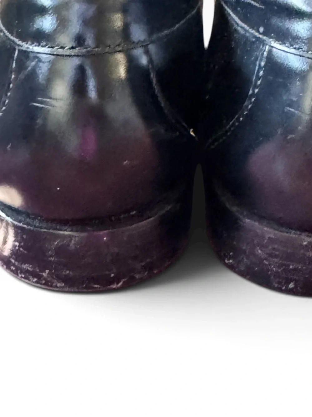 G.H. Bass Weejuns Black Patent Leather Horsebit Loafers